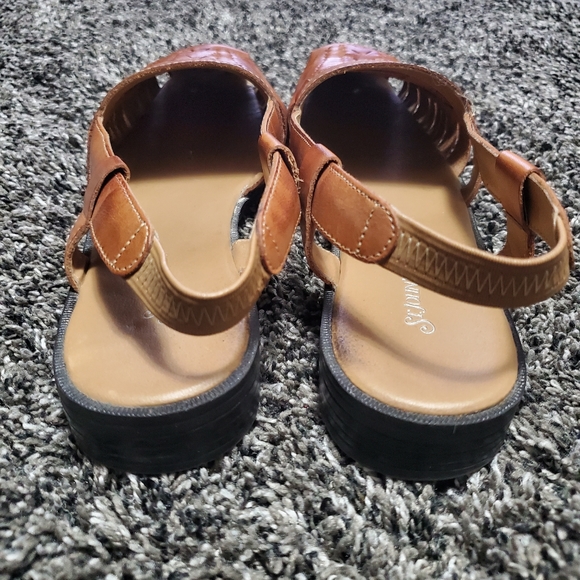 St. John's Bay Woven Leather Sandals - Picture 5 of 9